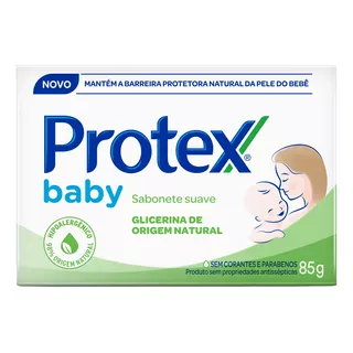 Sabonete Em Barra Para Bebê Protex Baby Glicerina Natural 85g