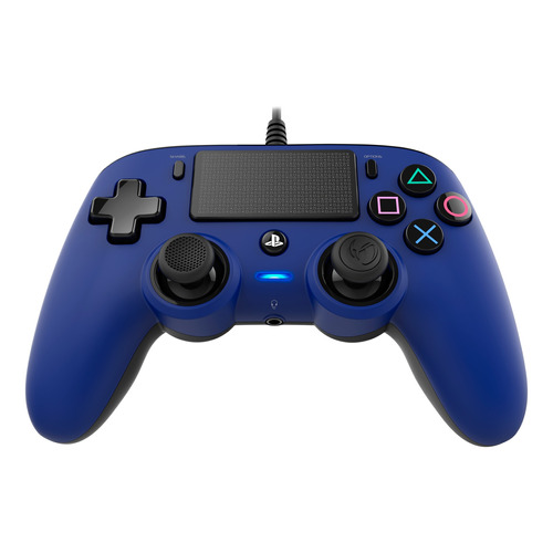 Joystick Nacon Wired Compact Controller for PS4 negro y azul