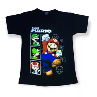 Camisetas Estampada Niño Super Mario Bros