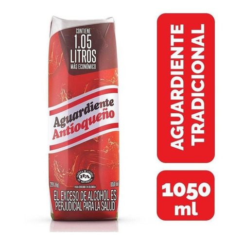 Aguardiente Antioqueño Rojo 1lt - Ml A $76