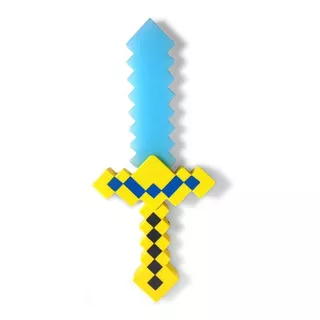 Espada Minecraft De Diamante - 36cm Com Som E Luz