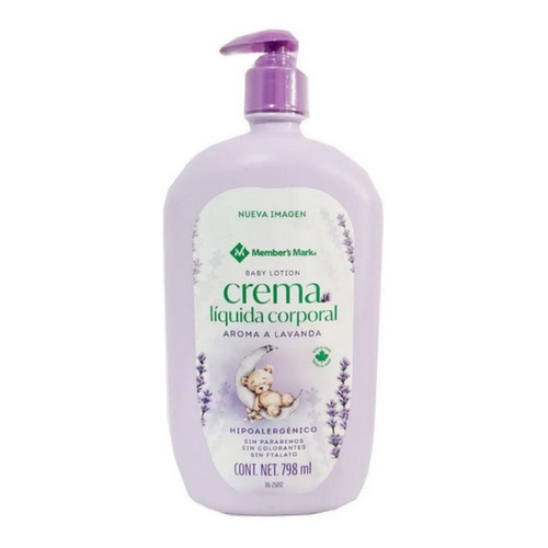 Crema Corporal Relajante Para Bebé Lavanda Hipoalergénico