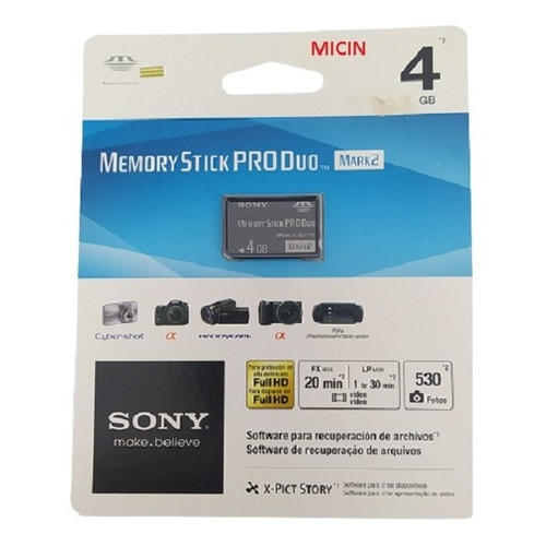 Memoria Stick Pro Duo Mark 2 De 4gb Sony Originales Psp