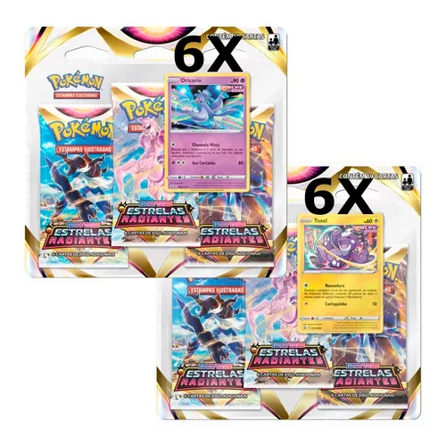 Blister Triplo Toxel Pokémon Espada e Escudo 10 - Estrelas Radiantes