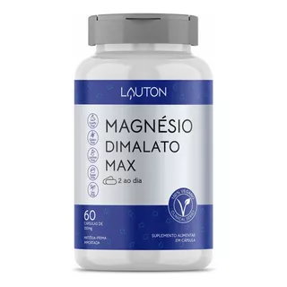 Magnesio Dimalato Max 60 Capsulas Vegano - Lauton Nutrition Sabor Sem Sabor