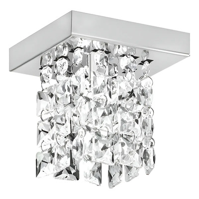 Lampara Plafon Colgante Lluvia Cristal 1 Luz Led Piazza Pal Cromo