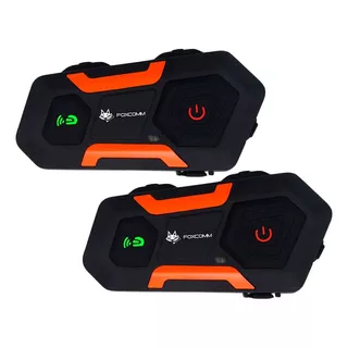 Intercomunicador Bluetooth P/bici Fox Bikes V3 Plus- Pack X2