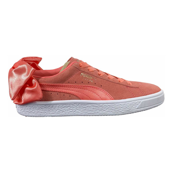 Tenis Puma Suede Bow Coral Mujer 367317-01 Look Trendy