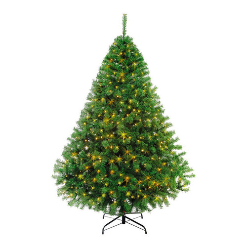 Arbol Navidad Naviplastic Pino Canadiense 2.2m 512 Luces Led Color Verde
