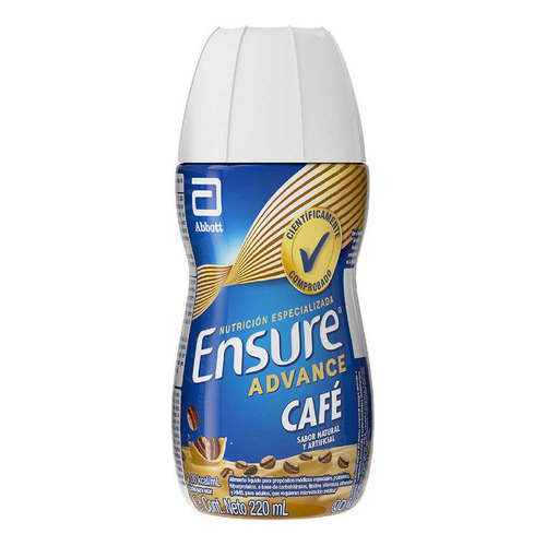 Suplemento líquido Ensure Advance Shake Omega 3 sabor café - Envase de 220mL