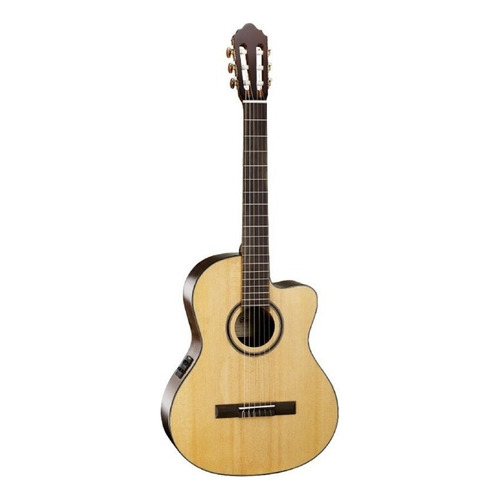 Guitarra Electroacústica Cort AC160CF para diestros natural merbau brillante