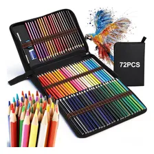 Kit 72 Conjunto De Lápis De Cor Óleo Para Pintura Criativas