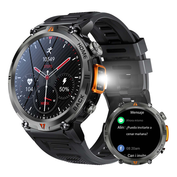 Reloj Militar Inteligente Ritmo Cardiaco Sueño Monitor Ke3