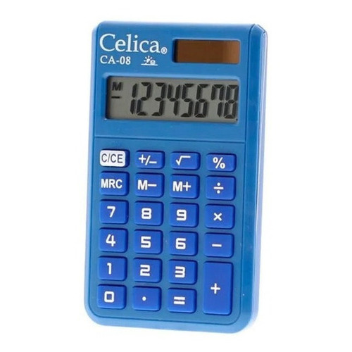 Calculadora Celica Ca-08-be De Bolsillo 8 Dígitos Azul /vc