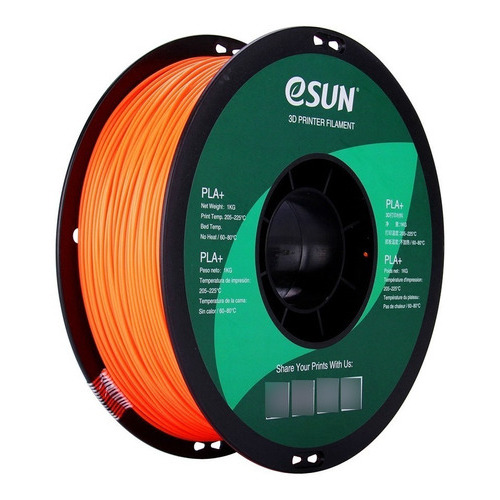 Filamento Impresión 3d Pla+ Esun 1.75mm 1kg Color Naranja (Orange)