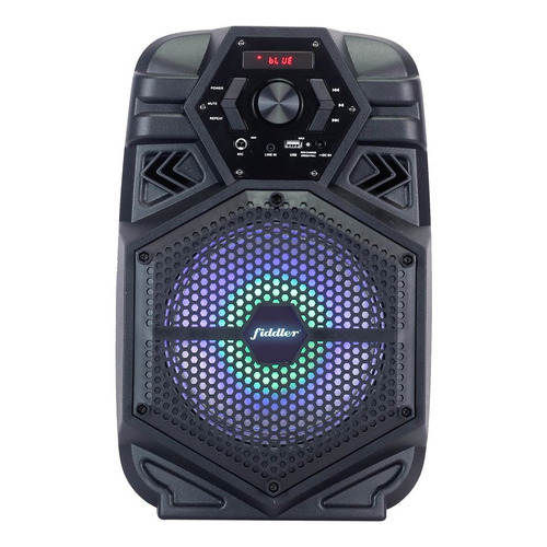 Parlante Karaoke Bluetooth Fiddler Altavoz 6,5'' Panel Led Color Negro