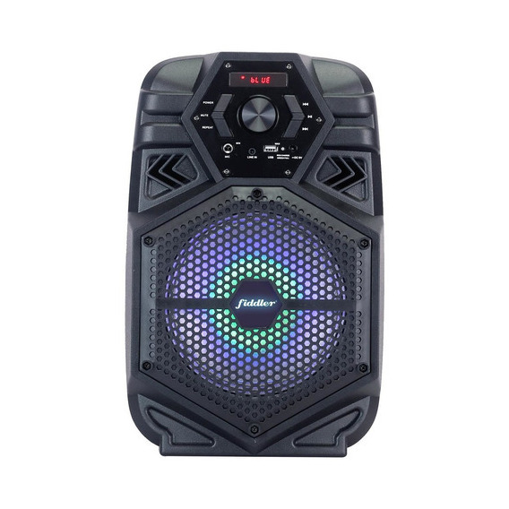 Parlante Karaoke Bluetooth Fiddler Altavoz 6,5'' Panel Led Color Negro