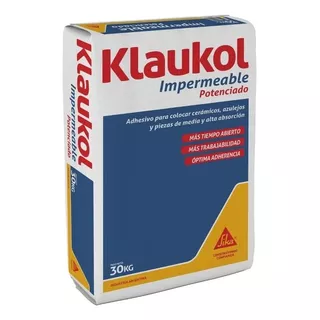 Klaukol Impermeable 30 Kgs Pegamento Adhesivo Para Ceramica