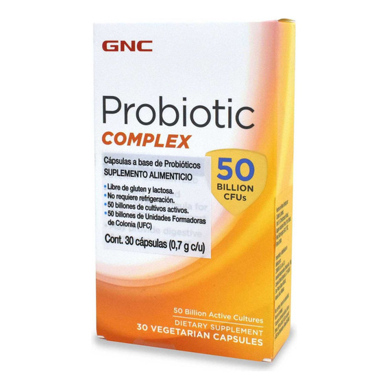 Suplemento En Cápsula Gnc  Probiótic Complex Probióticos 50 Billones Ufc Gnc 30 Cápsulas En Caja De 40g 30 Un Pack X 30 U