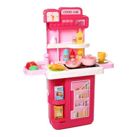 Cocinita Cocina Infantil Portatil 4en1 Sonido Luz 41 Pz