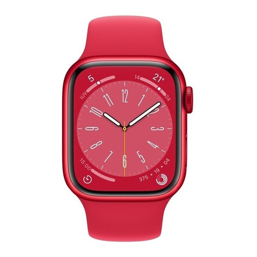 Apple Watch Series 8 (41mm, Gps) Color de la caja Rojo Color de la correa Rojo Color del bisel Rojo