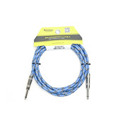 Cable Soundking Plug Jack Trs Mallado Soga 3 Metros Azul