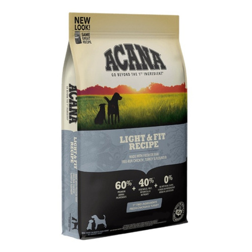 Alimento Acana Light & Fit Recipe para perro adulto todos los tamaños sabor mix en bolsa de 6kg