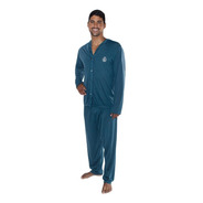 Pijama Plus Size Manga Longa Aberto Calça Botão Extra Grande