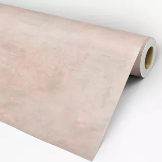 Papel De Parede Cimento Queimado Rosa Kit Rolo C/ 10 E 5m