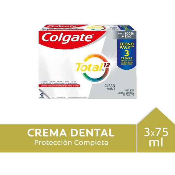 Pack Pasta Dental Colgate Total 12 Clean 3 Un De 96 G