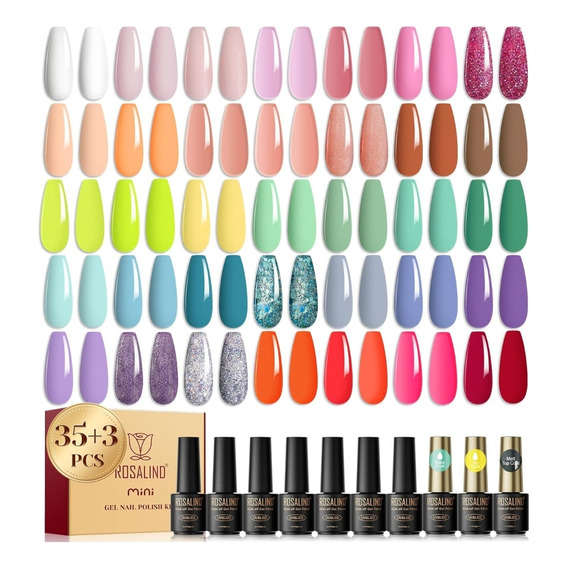 Kit 24 Esmaltes En Gel Semipermanentes - mL a $815