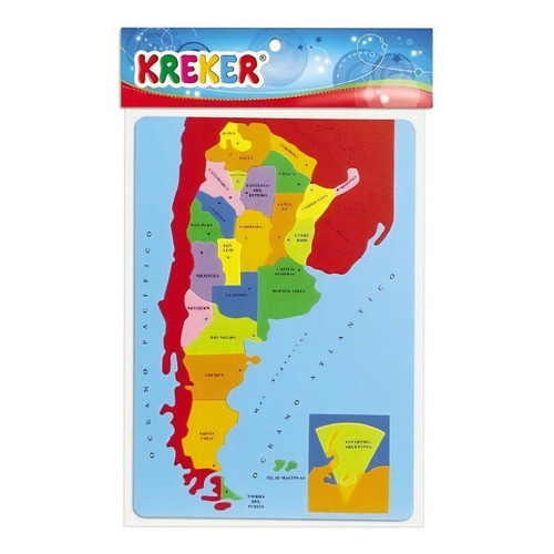 Mapa Didáctico Argentina Kreker Goma Eva Rompecabezas