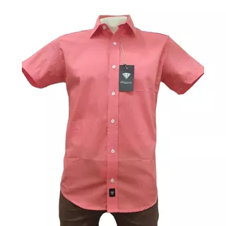 Camisa Giorgio Berlucchi Coral Popelina Stretch Slim Fit 