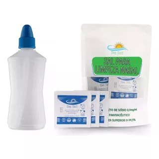 Soro Fisiológico Pó Kit 60 + Frasco Higienizador Nasal 250ml