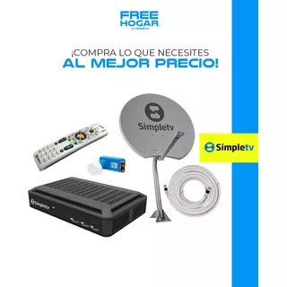 Kit Simpletv Lh01 Satelital Con Antena Y Control Remoto