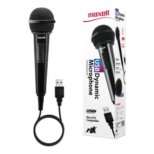 Microfono Profesional Dinamico Usb 2.0 Wndows Mac Pc Color Negro