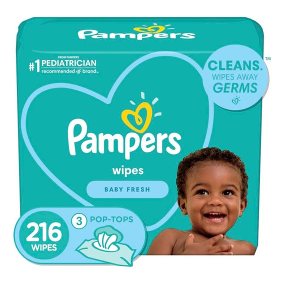 Pampers Baby Fresh Toallitas Húmedas Para Bebé, 216 Piezas