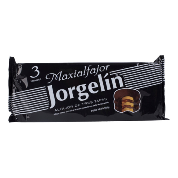 Alfajor Jorgelin Triple Choco Pack X 3un