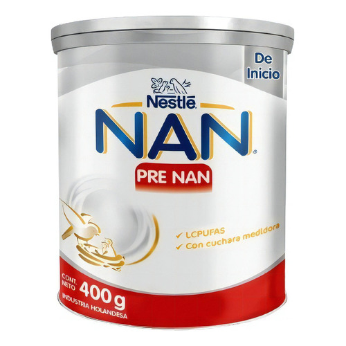 Leche de fórmula en polvo Nestlé Nan Pre Nan en lata de 1 de 400g - 0  a 5 meses