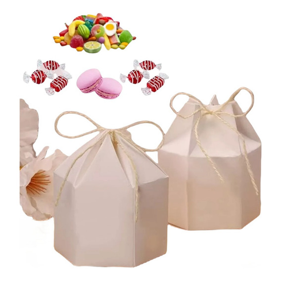 Cajas De Embalaje De Papel Kraft De 100 Piezas Dulces Regalo