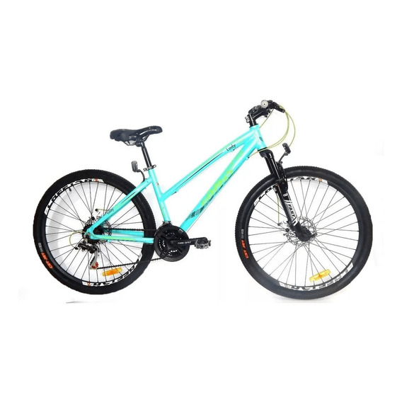 Mountain bike femenina Fire Bird Lady Tour R27.5 M 21v frenos de disco mecánico cambios Shimano color turquesa  