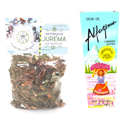 Perfume Seiva De Alfazema Original Umbanda Colonia Proteção Espiritual Jurema Kit