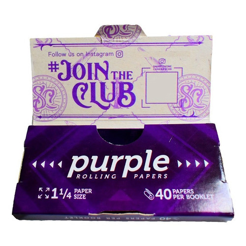 Papel Para Armar Sativa Club Celulosa Color Violeta