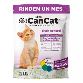 Piedras Sanitarias Silica Gel Cancat Ph Control 3,8 Litros X 2kg De Peso Neto