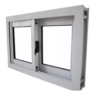 Ventana 100x100 Vidrio Entero Aluminio Blanco 