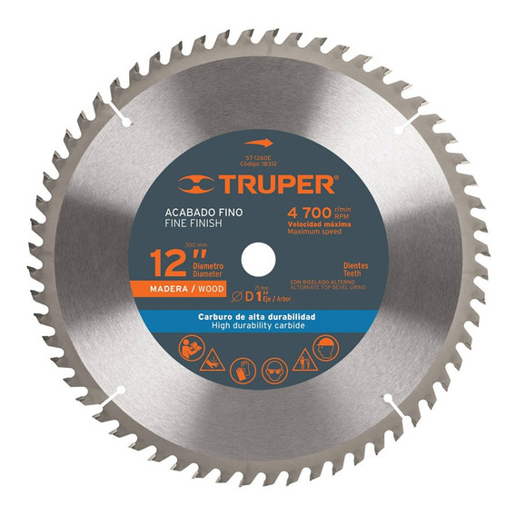 Sierra Circular Truper P/madera 12 X 40 Dts. #st-1240e