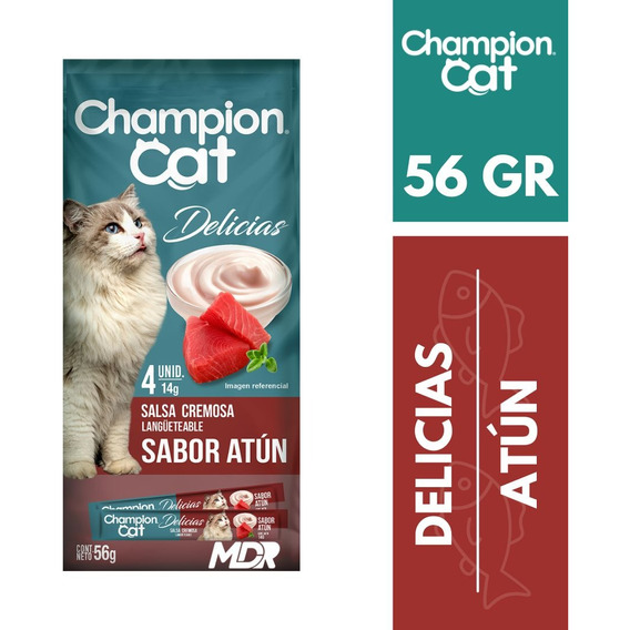 Champion Cat Delicias Cremosas Atun 56gr X24 Und | Mdr