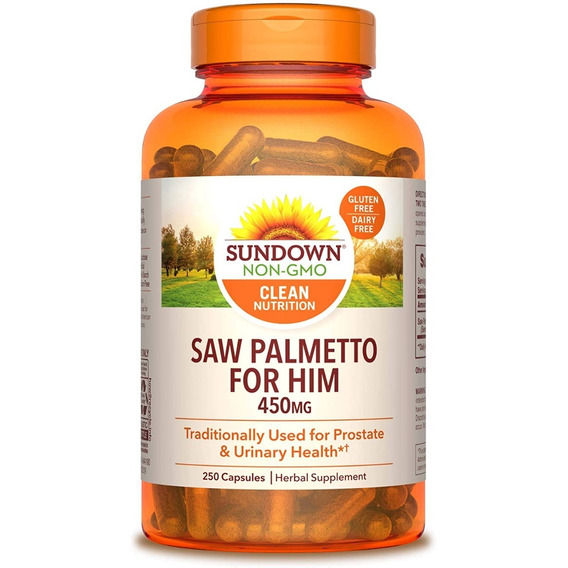 Saw Palmetto 450mg Sundown 250 Capsulas Original Usa