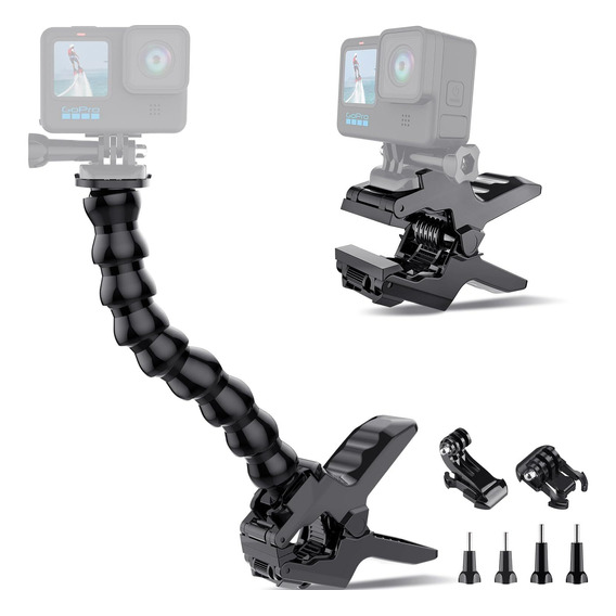 Soporte De Pinza Flexible Ajustable Para Gopro Hero 11,10,9,