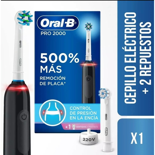 Cepillo Electrico Oral B Pro2000 + Cabezal de Repuesto